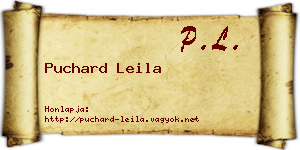 Puchard Leila névjegykártya